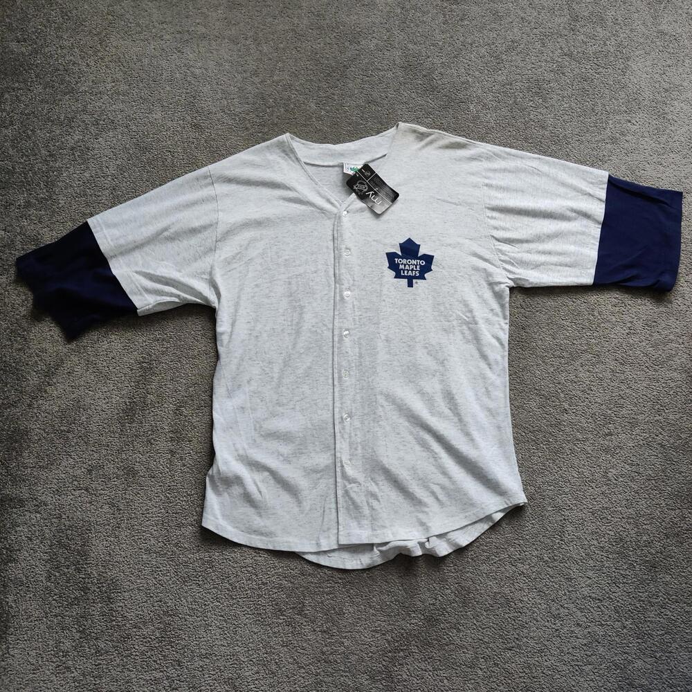 Vintage Toronto Maple Leafs NHL Official Licensed Baseball Jersey Size Large